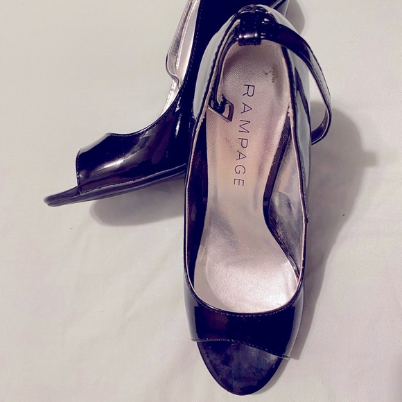 Rampage black open toe heels NWOT - Picture 1 of 7